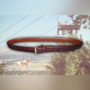 Coach 36” Burgundy Leather Belt